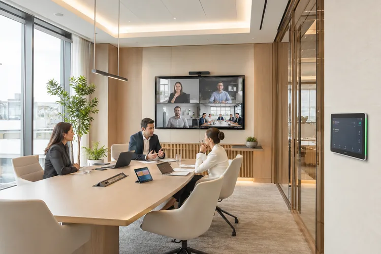Executive meeting with videoconferencing