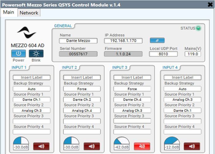 Powersoft Crestron PLUGIN 1